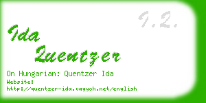 ida quentzer business card